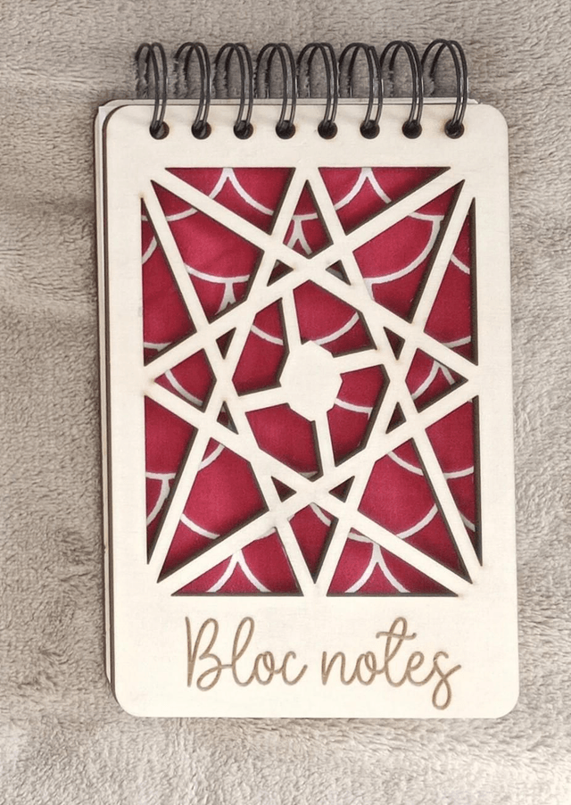 Bloc notes en bois rechargeable 