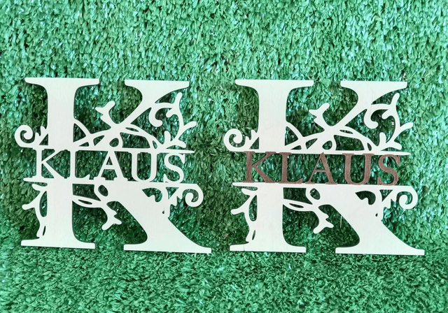 Lettre décorée + prénom