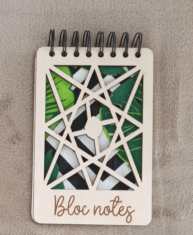 Bloc notes en bois rechargeable 